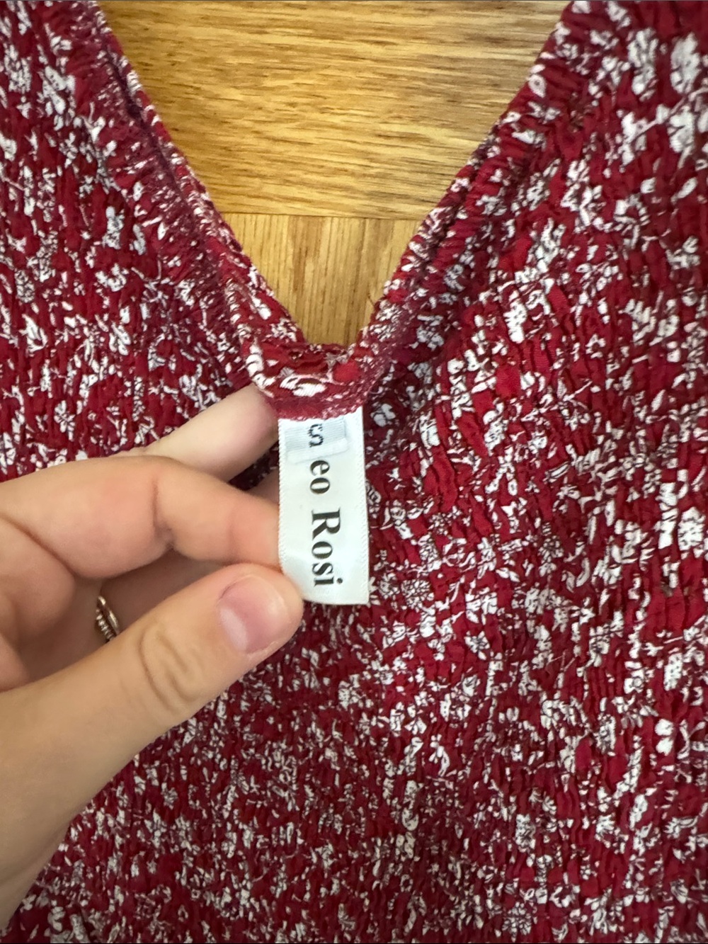 T.J.Maxx Burgundy Floral Maxi Dress - Picture 3 of 4